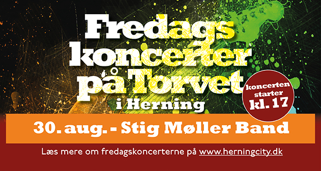 Fredagskoncert på Torvet med Stig Møller Band, 30. august kl. 17.00