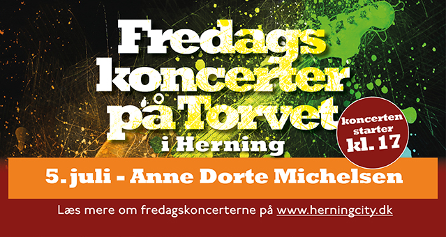 Fredagskoncert på Torvet med Anne Dorte Michelsen, 5. juli